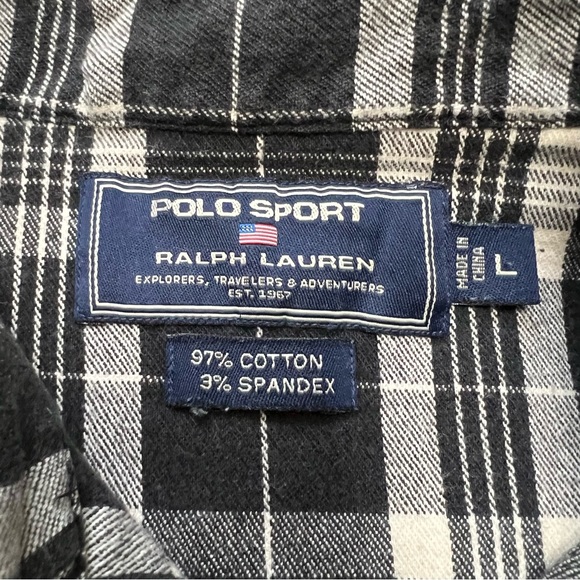 Vintage Polo Sport Purple Snap Button Flannel - Picture 3 of 7